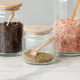 Europe 2 You GLASS DRY GOODS CANISTER WOOD LID