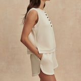 Varley MARLA BUTTON PLACKET TANK