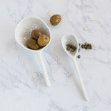 Creative Co-op STONEWARE STRAINER SPOON WITH REACTIVE GLAZE