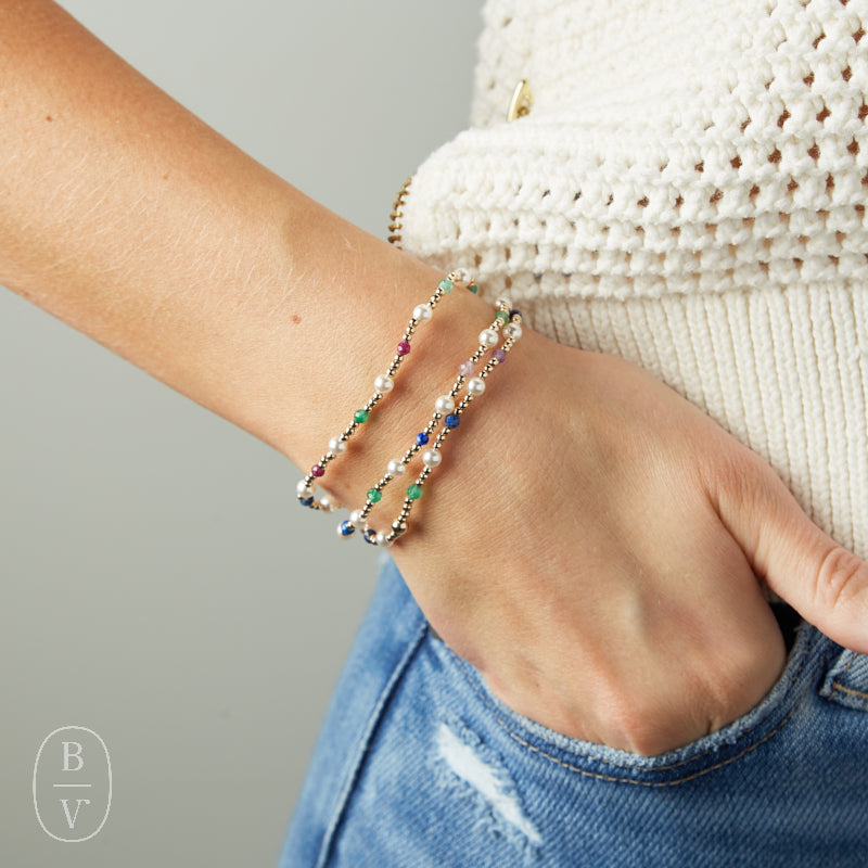 eNewton Design PEARL SINCERITY PATTERN BEAD BRACELET