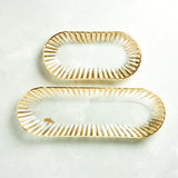 Mudpie GOLD EDGE GLASS TRAY