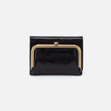 Hobo ROBIN COMPACT WALLET Polished Leather Black