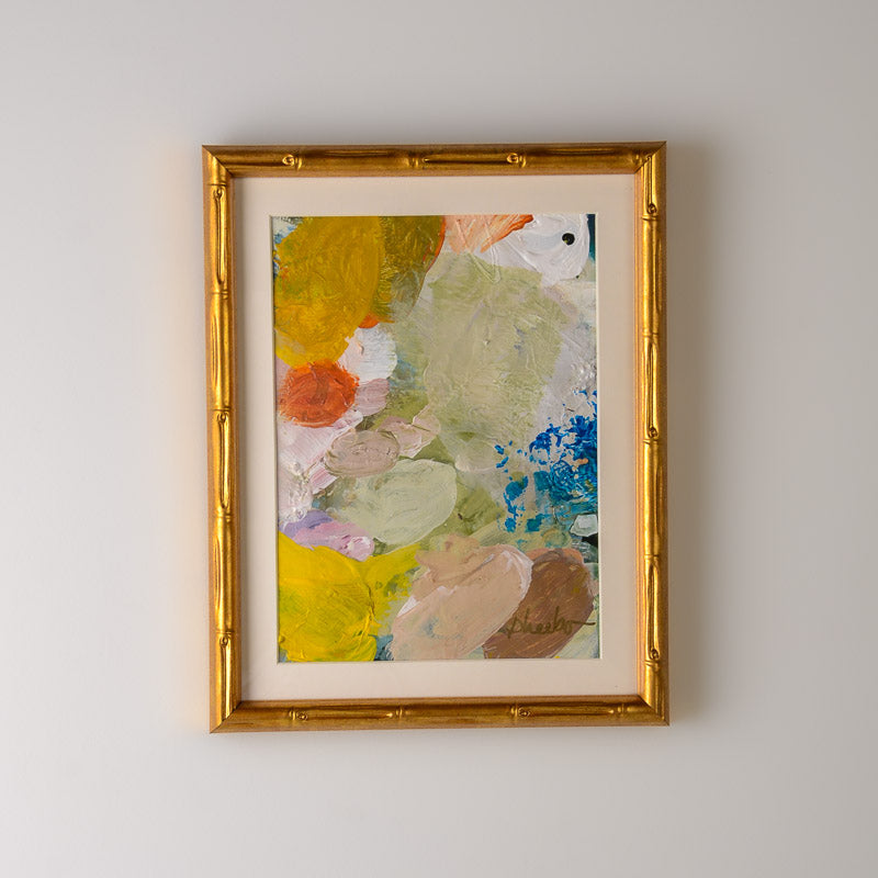 FRAMED PALETTE SERIES 8X10 GOLD BAMBOO No 4