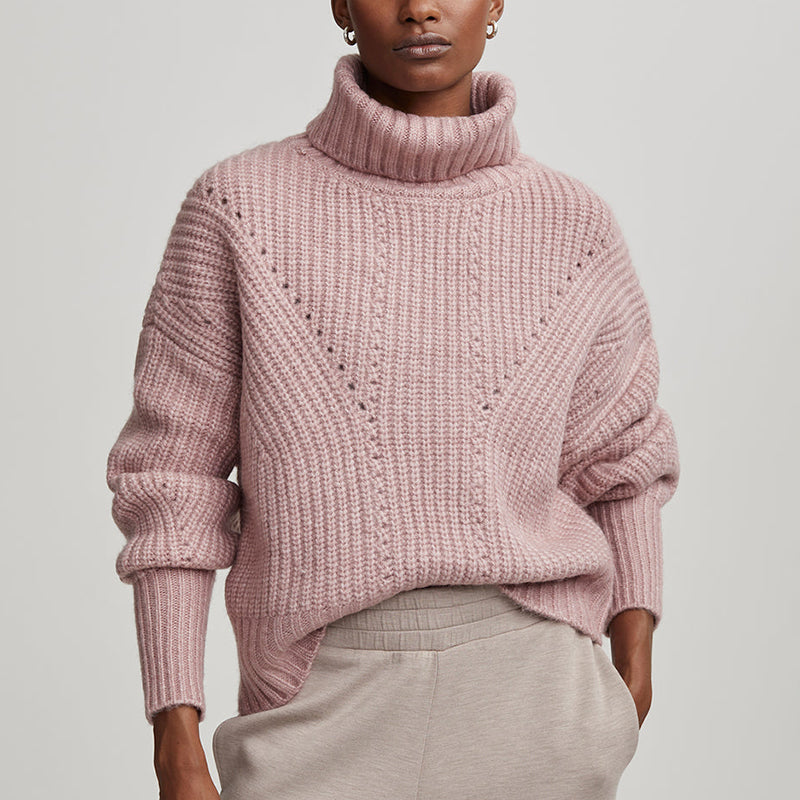 Varley ROGAN CROPPED KNIT TOP Woodrose