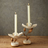 Park Hill Collection HAND SCULPTED MAGNOLIA CANDLE HOLDER