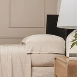 Pom Pom At Home BAMBOO LINEN PILLOWACSE SET Natural
