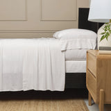 Pom Pom At Home BAMBOO LINEN SHEET SET White
