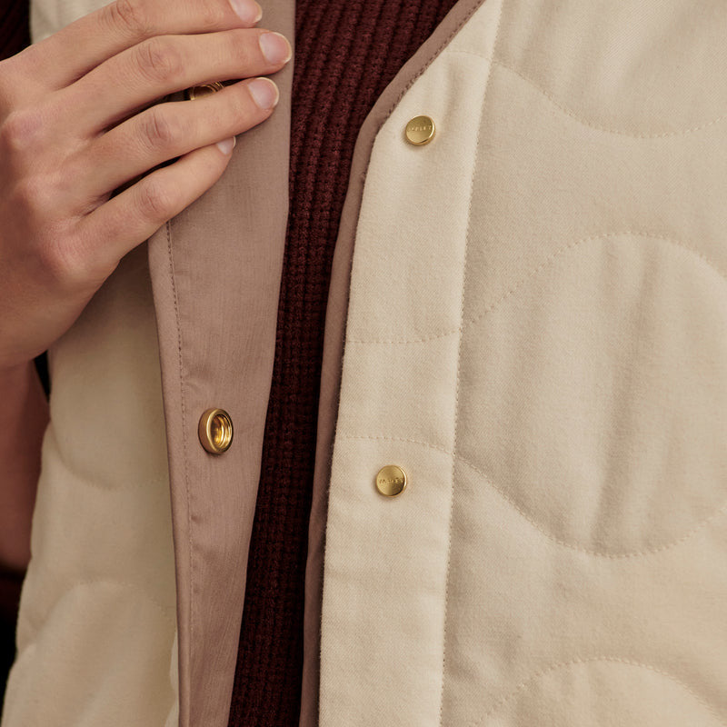 Varley LORI REVERSIBLE GILET Ash Taupe_Birch