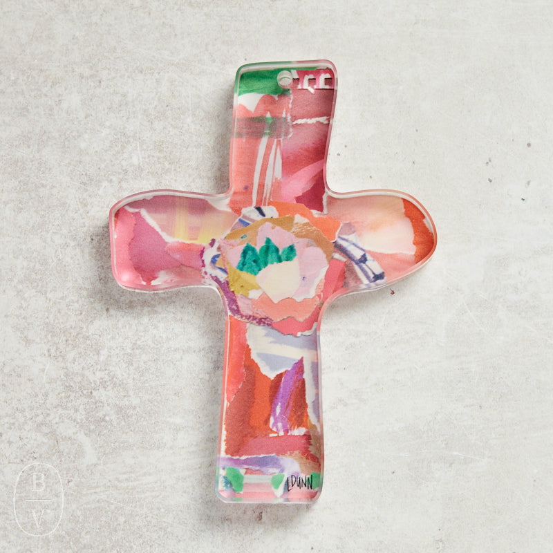 Lauren Dunn ACRYLIC EVERLASTING LOVE CROSS Red