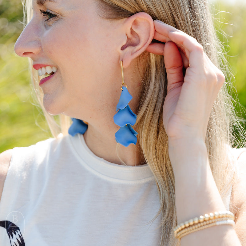 Virtue GOLD BAR POST HYACINTH EARRINGS