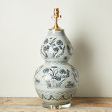 The Han House DARK BLUE WHITE GOURD LAMP NO SHADE