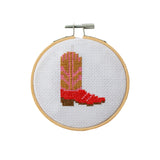 Cotton Clara Craft Kits and Supplies COWBOY BOOT CROSS STITCH KIT