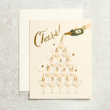 Rifle Paper Co CHAMPAGNE TOWER CHEERS CARD