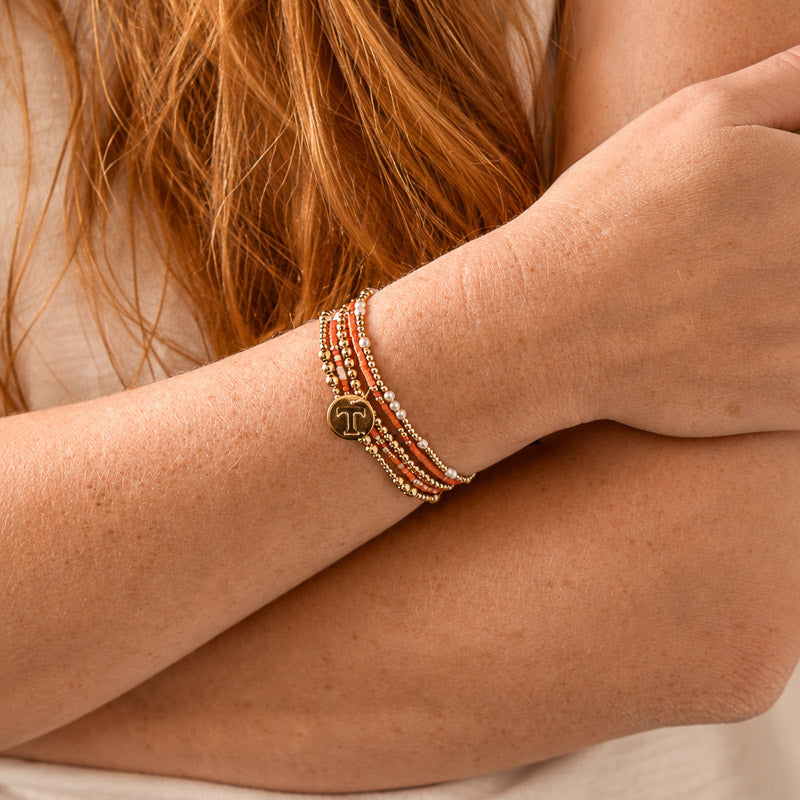 eNewton Design ECOLLEGIATE CLASSIC GOLD DISC BRACELET 3mm UTK