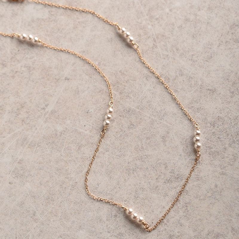 eNewton Design JOY SIMPLICITY CHAIN GOLD CHOKER Pearl 3mm