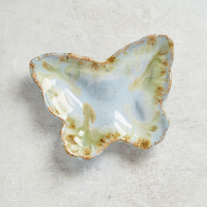 Etta B Pottery BUTTERFLY DISH Number 3 (Blue Green)