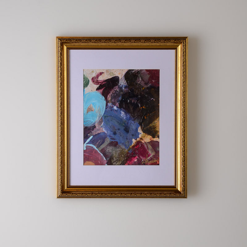 FRAMED PALETTE SERIES 8X10 GOLD SCROLL No 4