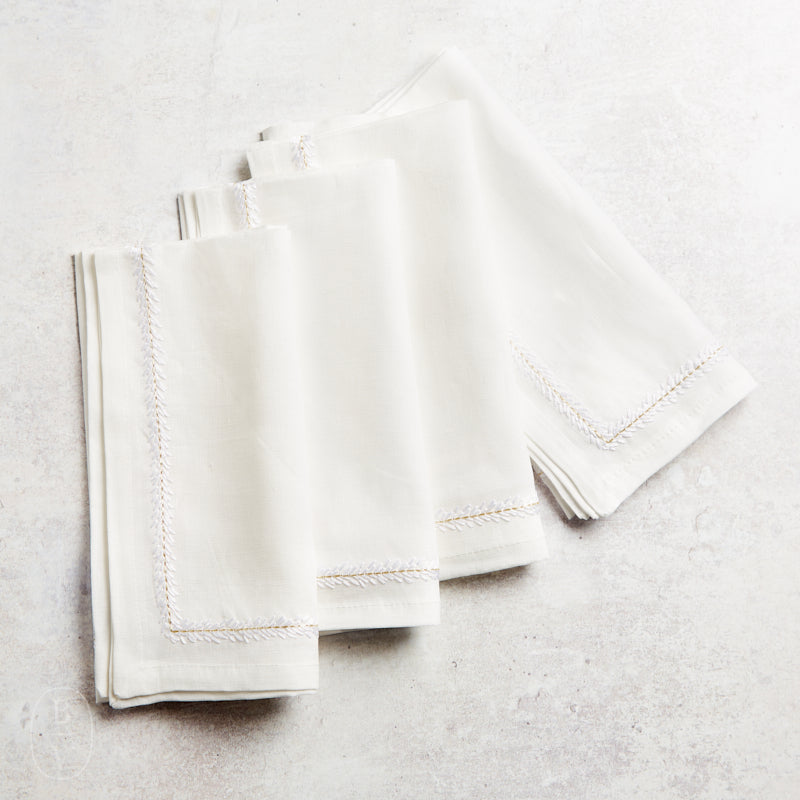 Kim Seybert JARDIN NAPKIN White