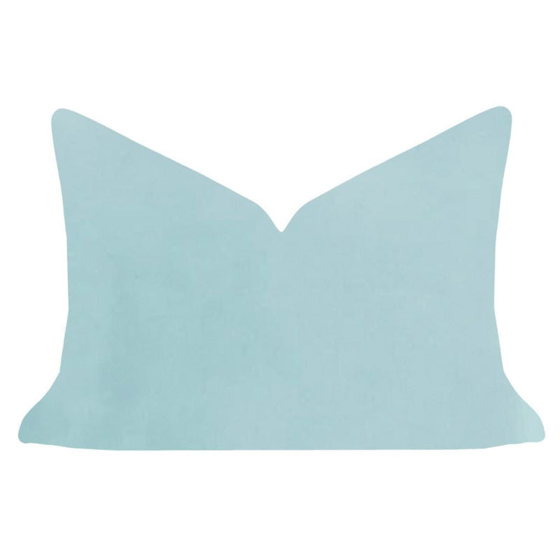 Laura Park Designs 14 x 20 SOLID VELVET THROW PILLOW Spa Blue