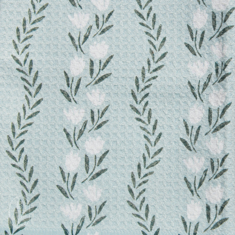 Geometry VINTAGE FLORAL STRIPE TEA TOWEL
