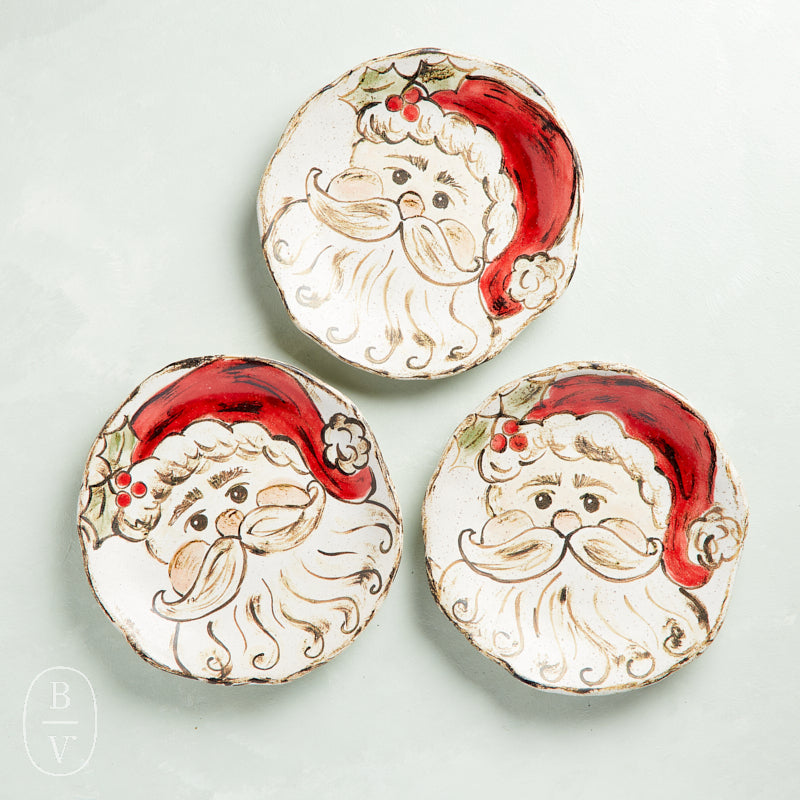 Etta B Pottery SANTA SALAD PLATE