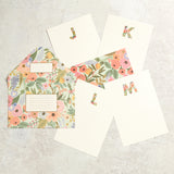 Rifle Paper Co GARDEN PARTY MONOGRAM NOTE CARDS