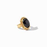 Julie Vos CABOCHON STATEMENT RING Obsidian Black 7