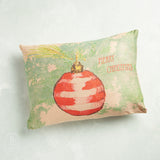 French Graffiti RED STRIPE ORNAMENT SHIMMERY PILLOW