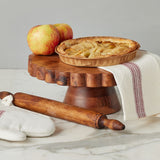 Europe 2 You NATURAL SCALLOPED CAKE STAND