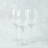 Zodax WHITE DOTS WINE GLASS