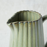 Creative Co-op STONEWARE RIBBED PITCHER