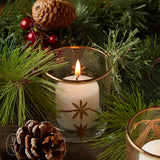 Creative Co-op ETCHED GLASS VOTIVE HOLDER