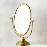 Creative Co-op ANTIQUE GOLD FRAMED MIRROR ON STAND