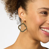 Julie Vos SOHO STATEMENT HOOP AND CHARM EARRINGS