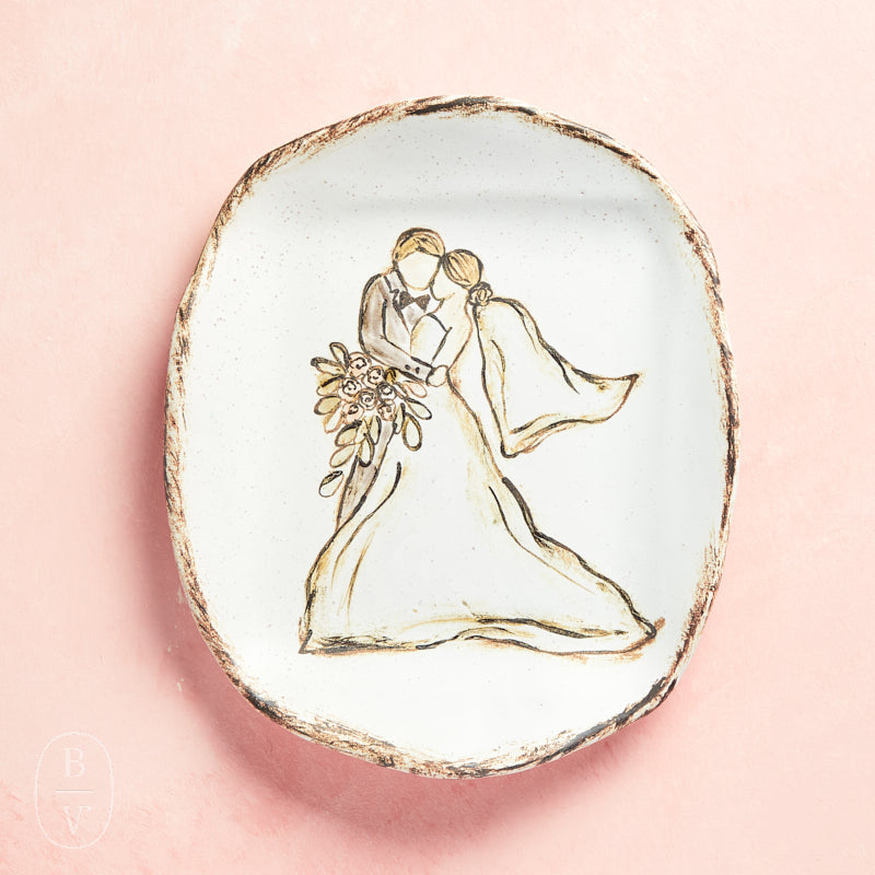 Etta B Pottery WEDDING COUPLE PLATE 2025