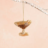 Creative Co-op BEADED COCKTAIL ORNAMENT Chocolate Martini