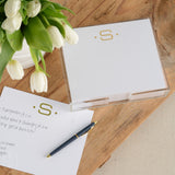 GOLD FOIL LARGE INITIAL NOTEPAD
