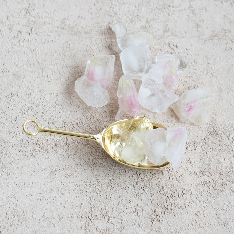 Creative Co-op GOLD STAINLESS STEEL SCOOP