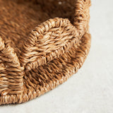 Creative Co-op BANKUAN SCALLOPED TRAY WITH HANDLES