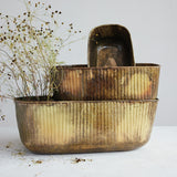 METAL PLEATED PLANTER