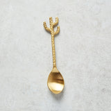 Creative Co-op BOTANICAL HANDLE BRASS SPOON Cactus