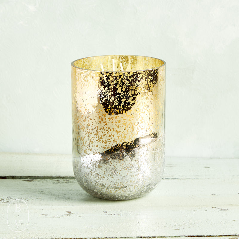 Illume CRACKLE GLASS CANDLE Winter White Large