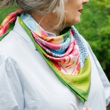 Mimi Miller Art PANSY SCARF 26 x 26