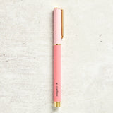 Mary Square SNAP CAP COLORBLOCK PEN Pink