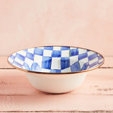 MacKenzie-Childs SERVING BOWL Royal Check 12