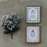 Creative Co-op MATTED PEWTER FRAMED GLASS DECOR AND PHOTO FRAME