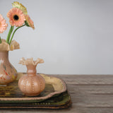 Creative Co-op HAND BLOWN GLASS RUFFLED VASE