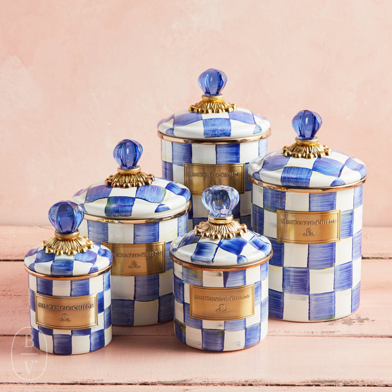 MacKenzie-Childs CANISTER WITH LID Royal Check