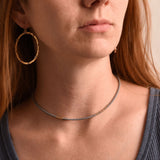 MATTE SILVER GOLD BALL NECKLACE CVNMS