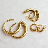 Julie Vos HAMMERED HOOP EARRINGS